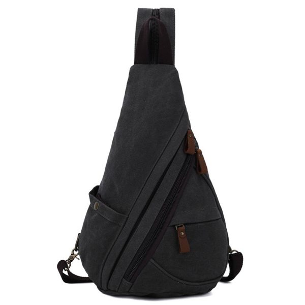 Canvas Small Crossbody Backpack Casual Daypack for Men Women
