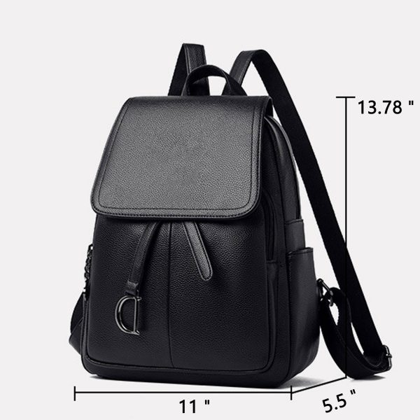 Large Capacity PU Leather Shopping Women's Fashion Backpack