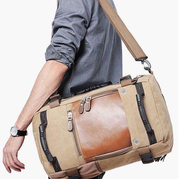 Canvas Duffel bag with Shoe Compartment