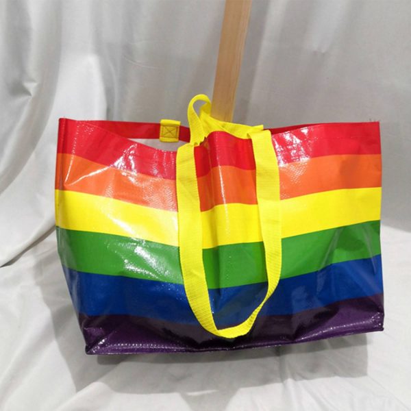Rainbow Laminated Non-woven Tote Bag