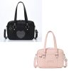 Cute square PU Leather Handbag Tote Bag