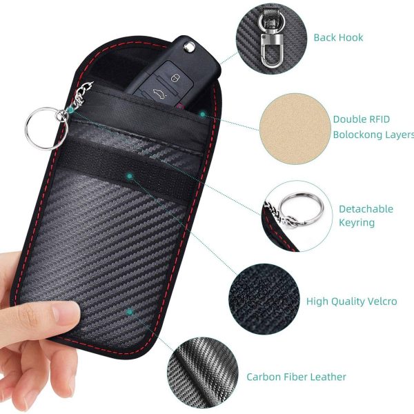 Polyester Anti-magnetic anti-theft car key pouch