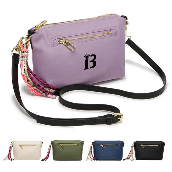 Terylene Nylon shoulder lady simple crossbody bag