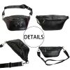 Genuine Leather Stylish Black Belt bag Fanny Pack