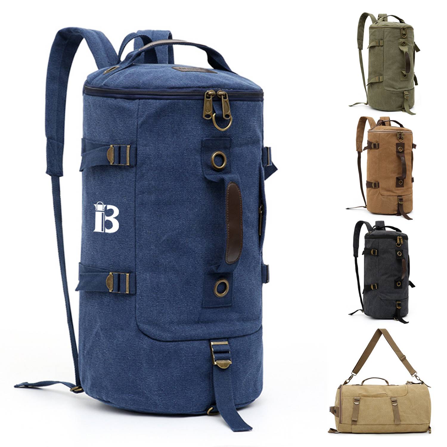 Retro canvas backpack