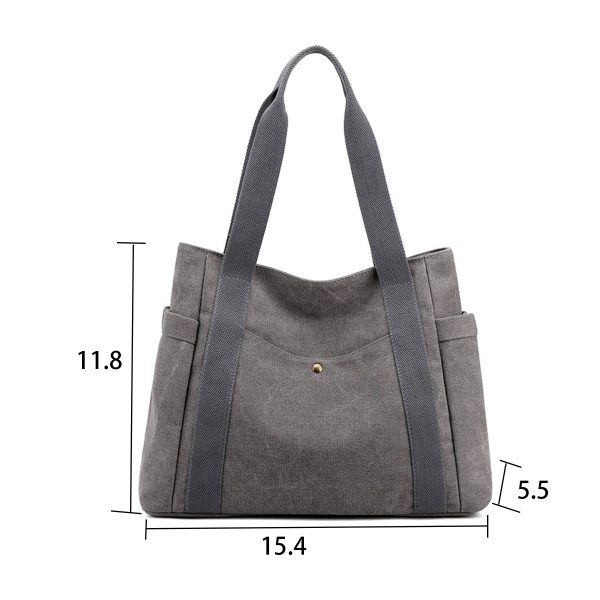 Canvas Multi-pocket Tote bags for women