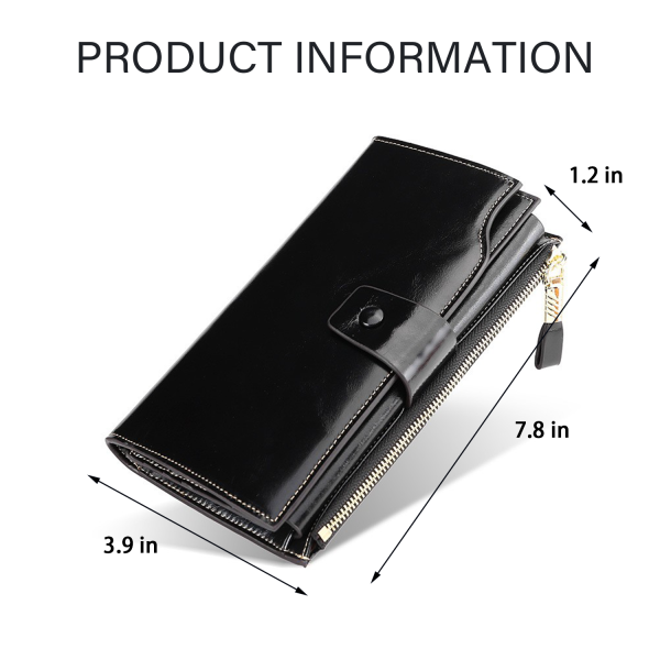 Genuine Leather Wallet RFID Blocking Multi Card Holder