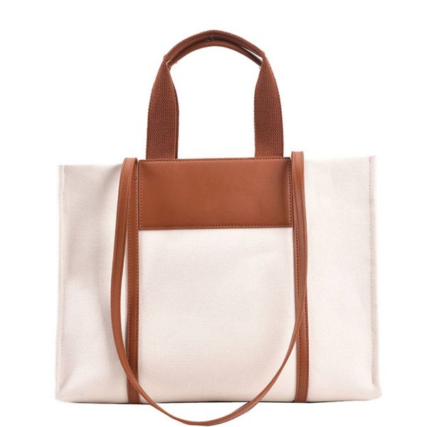Canvas Tote Bag Clash Color Customized for Women