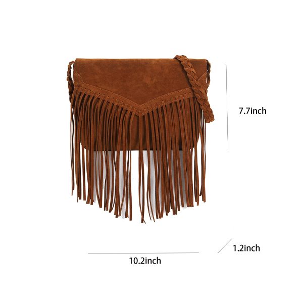 PU leather Fringed Female Shoulder Crossbody Bag for woman