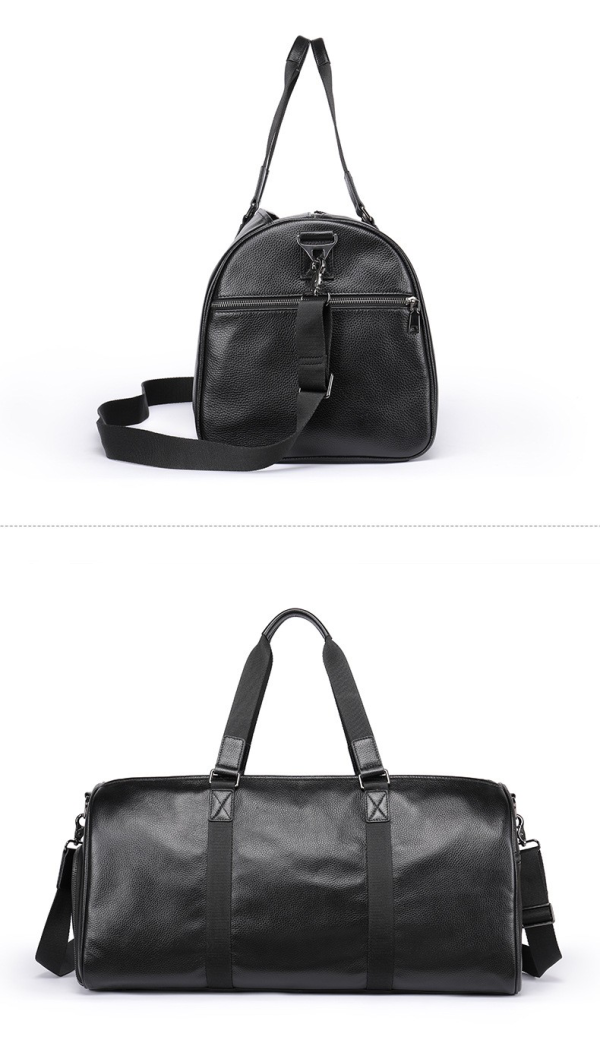 Genuine Leather Travel Weekender Duffel Bag for Men