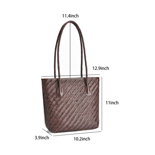Genuine Leather Hand Woven Ladies Tote Bag