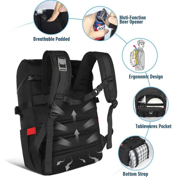 Nylon Backpack Cooler Insulated Leak ProofLarge Lunch Bag