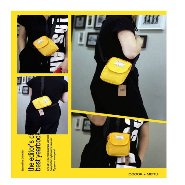 Outdoor leisure vertical square mobile phone satchel