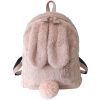 Dacron plush rabbit ear backpack