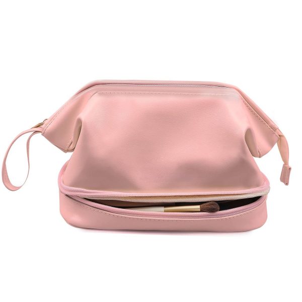 PU Leather Large Capacity Travel Cosmetic Bag for Women
