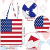 Independence Day Patriotic Canvas Grocery Shopping Tote Bags