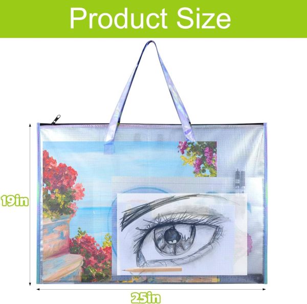 Large Clear Mesh Vinyl Bag w/ Handle