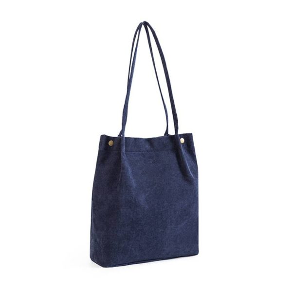 Portable Corduroy Tote Bag