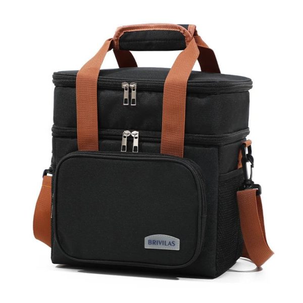 Oxford Double-layer thermal cross-body Insulated lunch bag