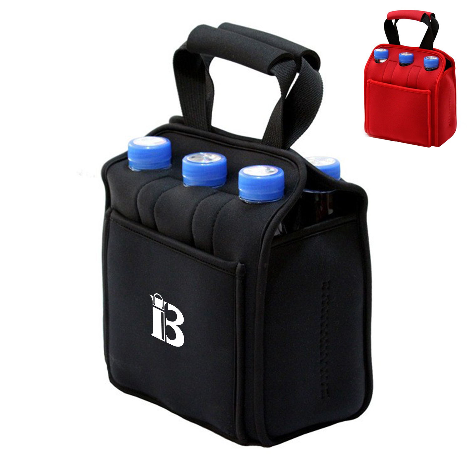 Six Pack Neoprene Beverage Tote Bag