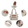Polyester portable diaper tote bag set