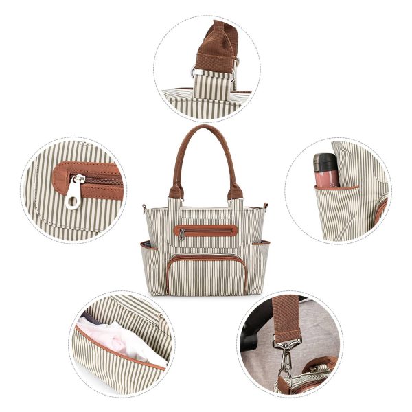 Polyester portable diaper tote bag set