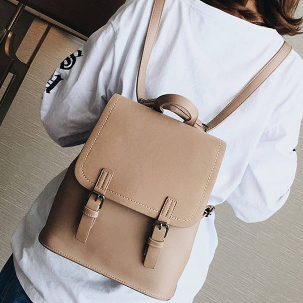 PU Leather Stylish Small Backpack Bag for Women