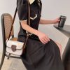 Solid-Color Single-Shoulder Small Square Bag