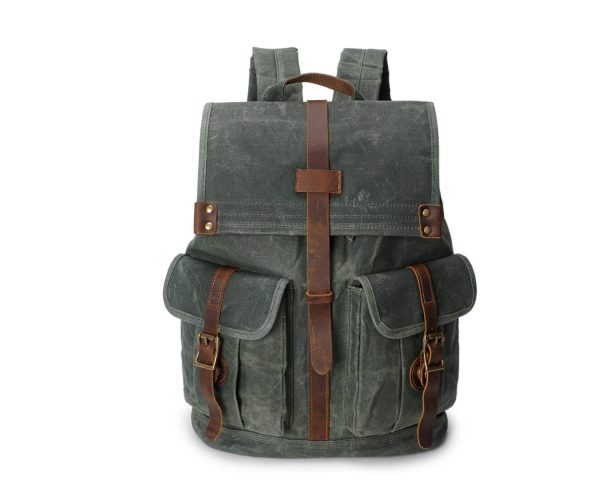 Versatile Canvas and Leather Backpack