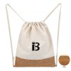Eco-Friendly Large Capacity Straps Cork Drawstring Backpack