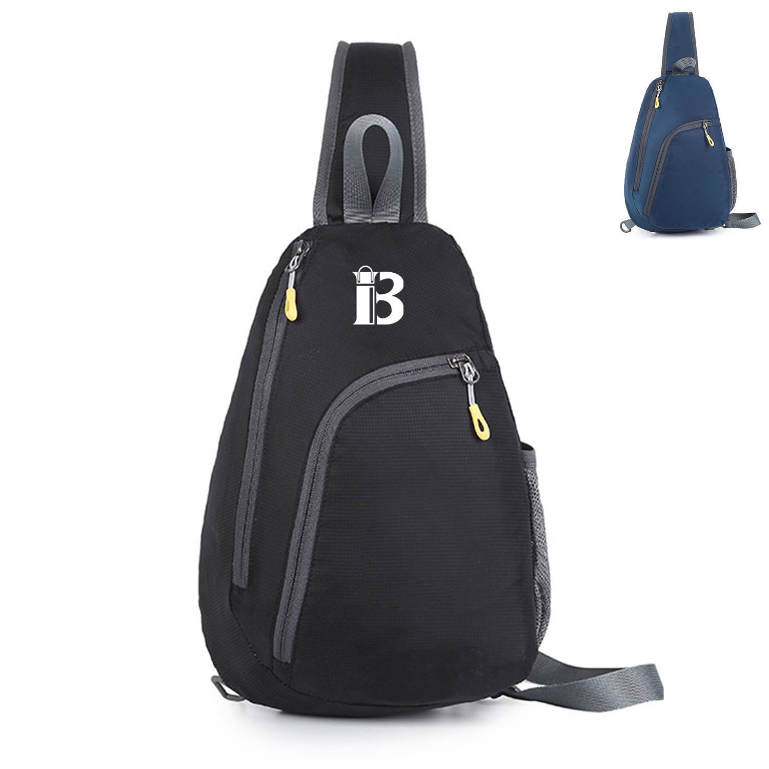 Nylon Crossbody Shoulder Chest Bag With Earphone Port