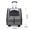 Oxford Pet Backpack Carrying Cart with Casters