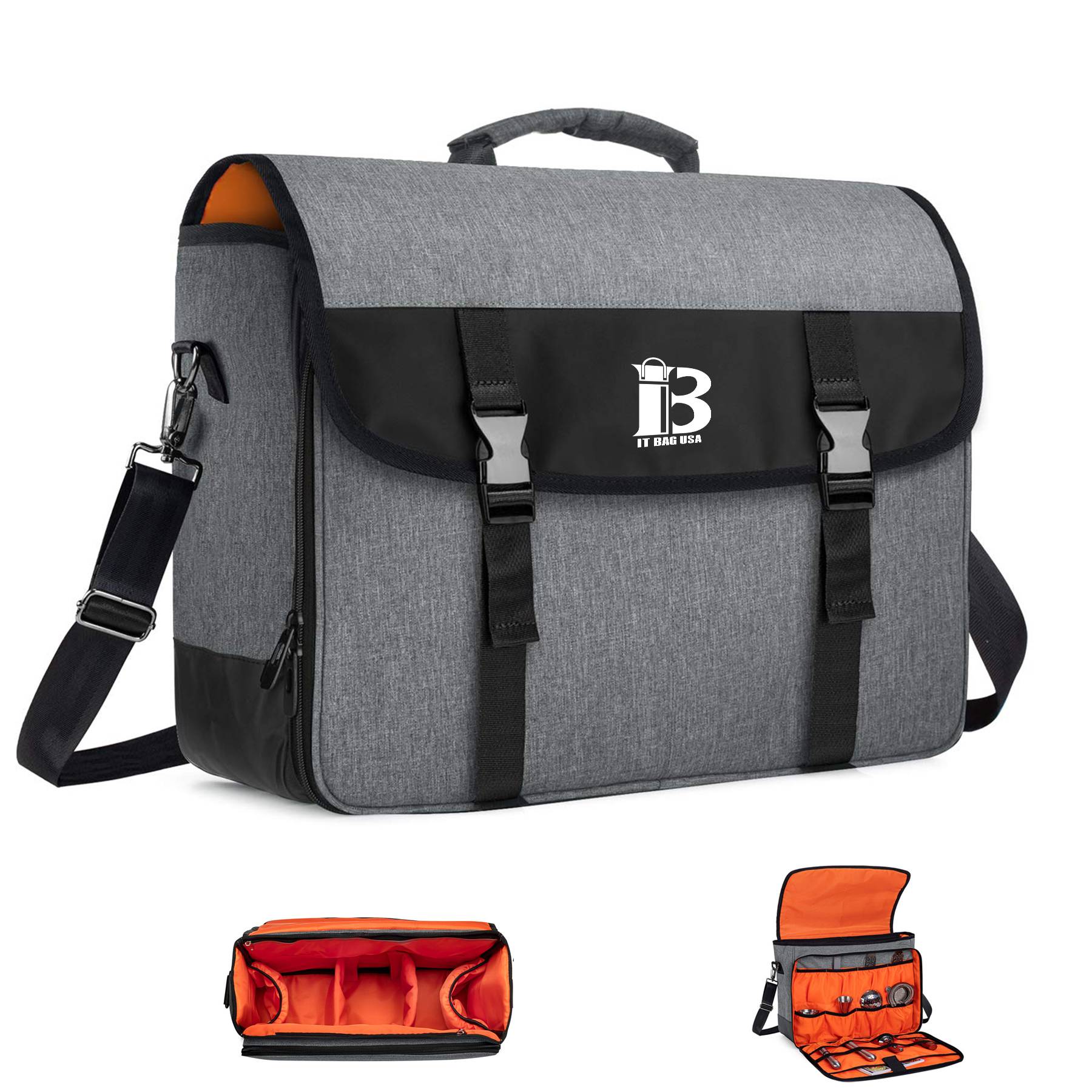 Bartender Kit Travel Bag with Padded Wine Compartments