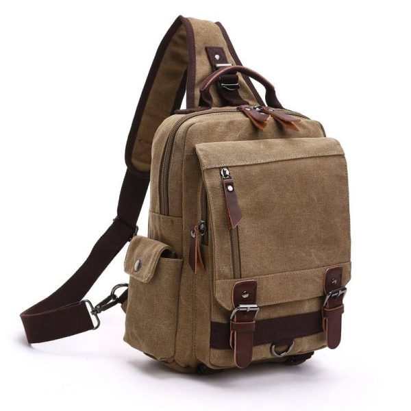 Canvas Cross-body Bag Anti-Theft For Women Men