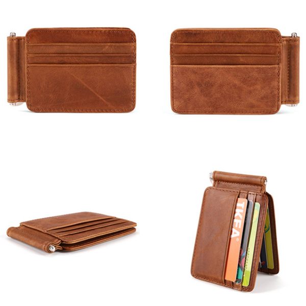 Slim Leather Card Holder Wallet