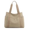 Canvas Multi-pocket Tote bags for women