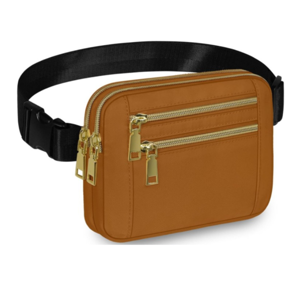 High-Capacity Polyester 4 Pockets Crossbody Fanny Pack