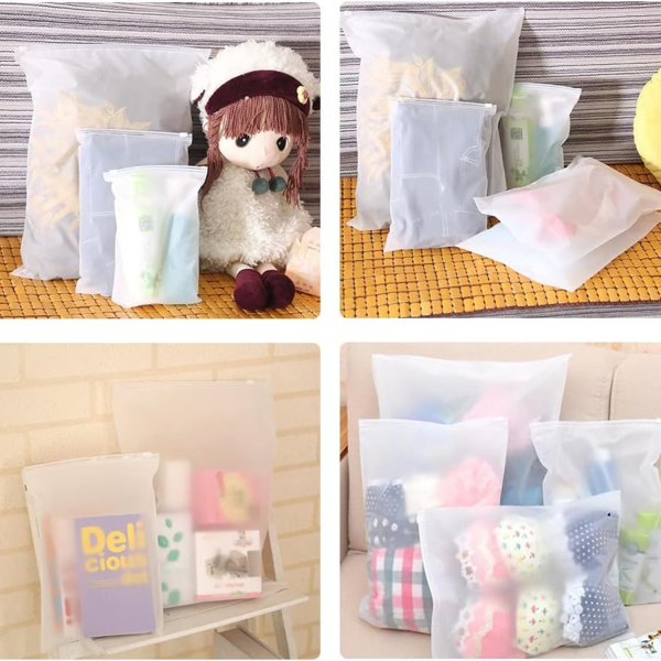 Eco friendly Zipper Resealable Clothes Packaging Bag