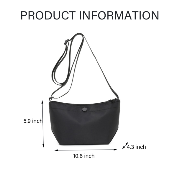 Nylon Wallet Purses Crossbody Bags With Zipper Pocket