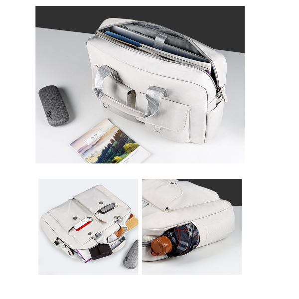 Compartment Zipper Pockets Large Tote Laptop Bag