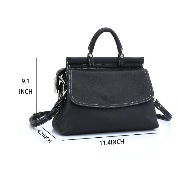 Genuine Leather Fashionable Large Crossbody Tote Bag