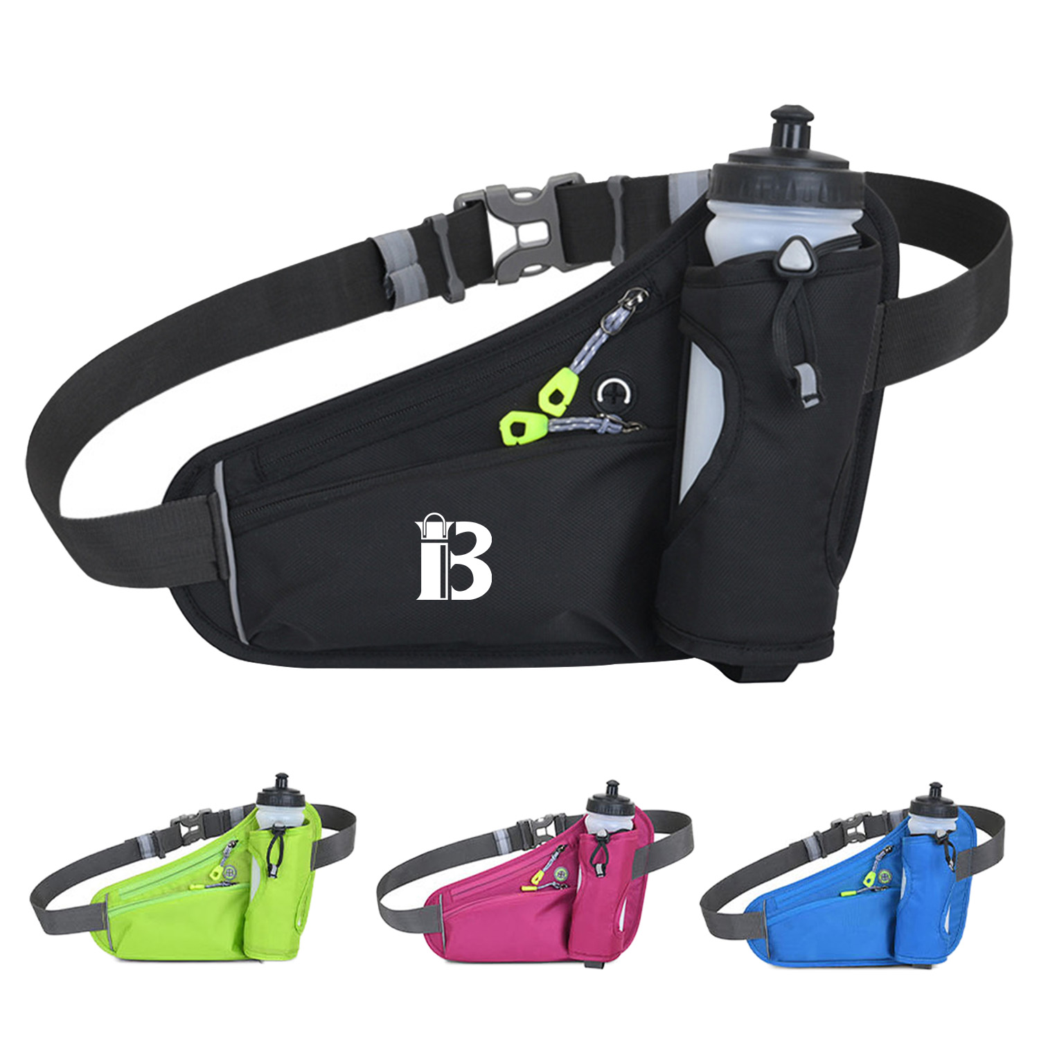 Oxford Fanny Pack Waist Bag with Water Bottle Holder