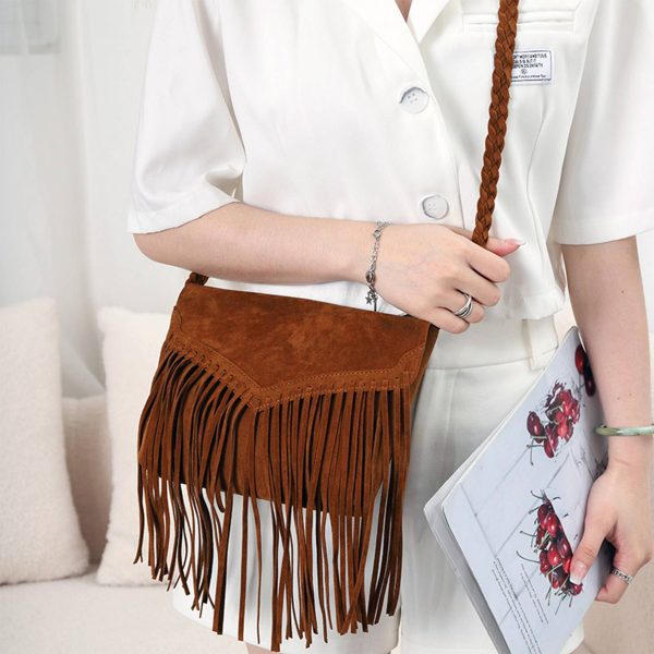 PU leather Fringed Female Shoulder Crossbody Bag for woman