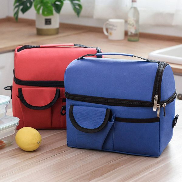 Double insulated crossbody lunch bag cooler