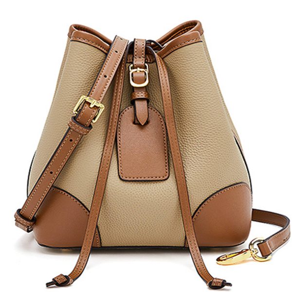 Bucket Genuine Leather Bag For Women