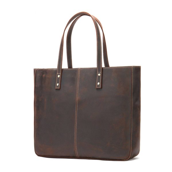 Genuine leather tote bag