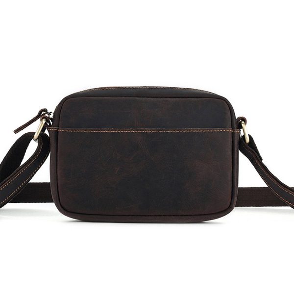 Genuine leather vintage cross-body messenger bag