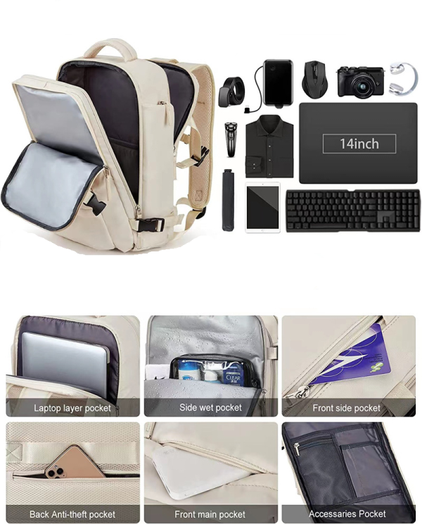 Gym Backpack Waterproof Business Laptop Bag