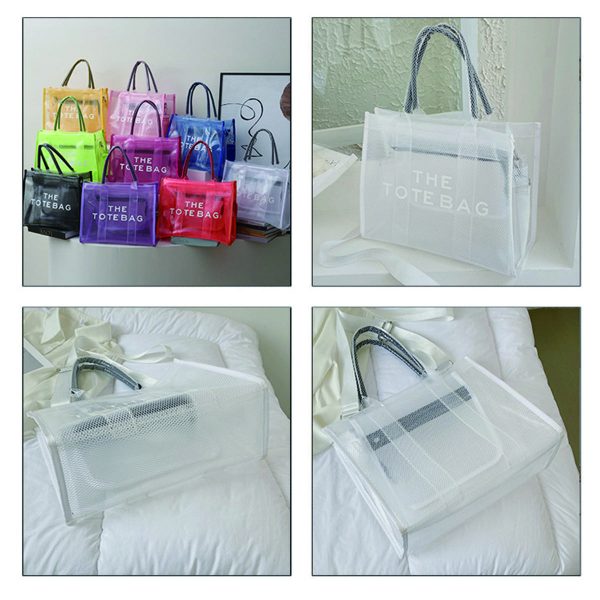 Pvc Tote Bag With Zipper Pocket