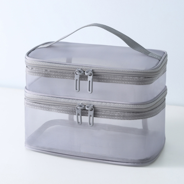 Mesh Cosmetic Bag with Zipper